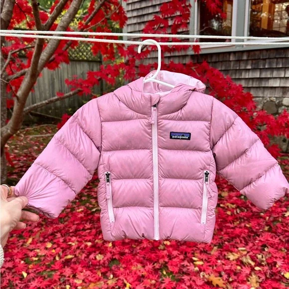 Patagonia BABY HI-LOFT DOWN SWEATER HOODY COAT - Picture 4 of 6